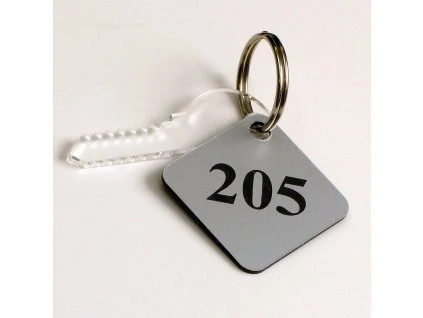 Plastová klíčenka čtverec