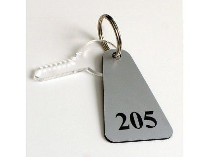 Plastová klíčenka trojúhelník