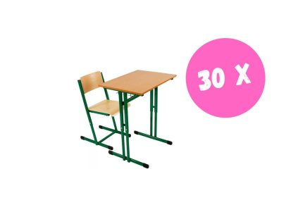 30 x sestava TERA I. + ZDARMA uč. katedra bez zásuvky + učitelská židle