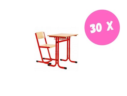30 x sestava DENIS I. stavitelná + ZDARMA katedra a uč. židle čalouněná
