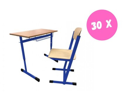 30 x sestava ECO I. stavitelná + ZDARMA katedra a uč. židle čalouněná