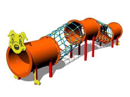 Průlezka PEJSEK - celokovový - 2x lanový tunel