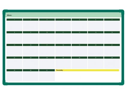 Tabule doNote Kalendar zelena zelena f 1