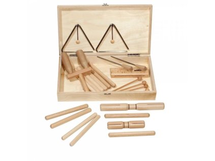 percussion set 1 v drevenem boxu 25 ks