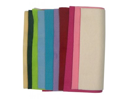 sada dekoracnich plsti pastelove barvy 22x30cm 10ks 5363