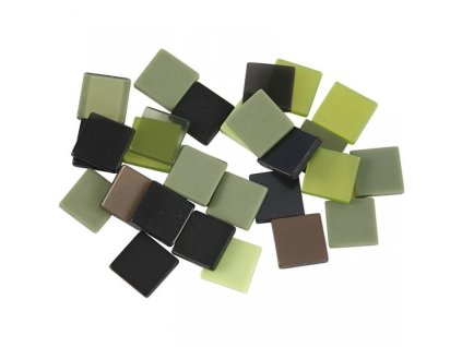 mozaika zeleno hneda 1x1cm 25g 5347