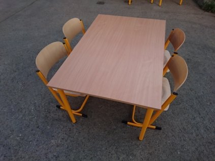 Multi sestava ARMAN - 1 x stůl obdélník 120x80cm + 4 židle