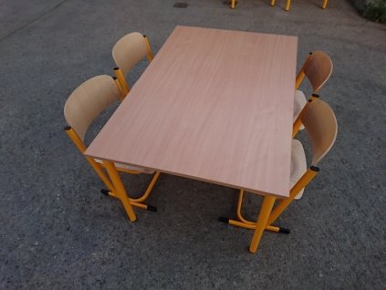 Multi sestava ARMAN - 1 x stůl obdélník 140x80cm + 6 židlí