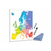 Skleněná magnetická tabule - barevná mapa Evropy