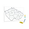 Kovová magnetická tabule - slepá mapa Česká republika
