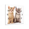 Nástěnné hodiny 30x30cm dvě koťata