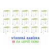 VÝHODNÁ NABÍDKA - 15 x stohovatelný žákovský stůl FLEXI kompakt, jednomístný, pevný s kolečky