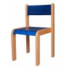 Stohovatelná židle buk masiv mořená - barevný sedák a opěrák