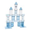 Dřevěná světle modrá stavební sada Classic