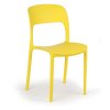 Designová plastová jídelní židle ROBIN, žlutá