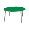 146 cm průměr x 2,5 cm - výškově stavitelný stůl osmiúhelník - deska zelená