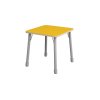 69 x 69 x 2,5 cm - výškově stavitelný stůl čtverec - deska žlutá