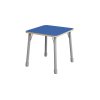 69 x 69 x 2,5 cm - výškově stavitelný stůl čtverec - deska modrá