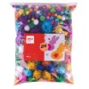 Pompony třpytivé kuličky mix barev a velikostí JUMBO SET 400ks