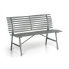 1 + 1 ZDARMA - kovová zahradní lavička šedá