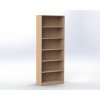 Otevřená skříň s 5 policemi, šíře 80 cm