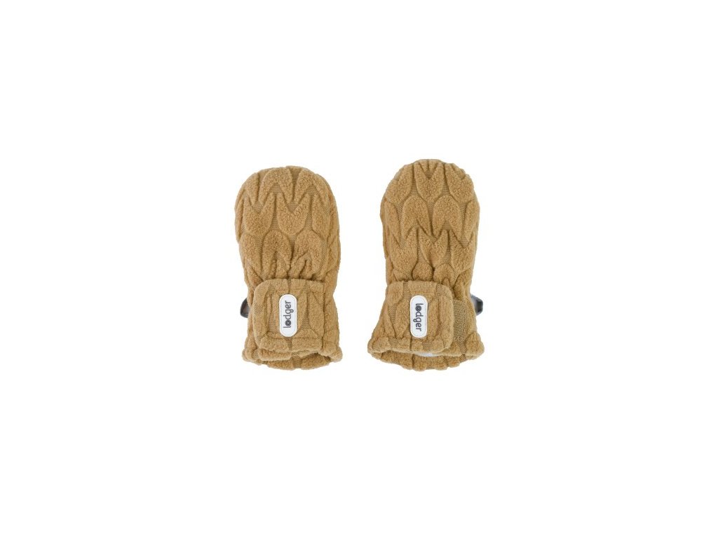 LODGER Mittens Empire Fleece Dark Honey 6 - 12 měsíců