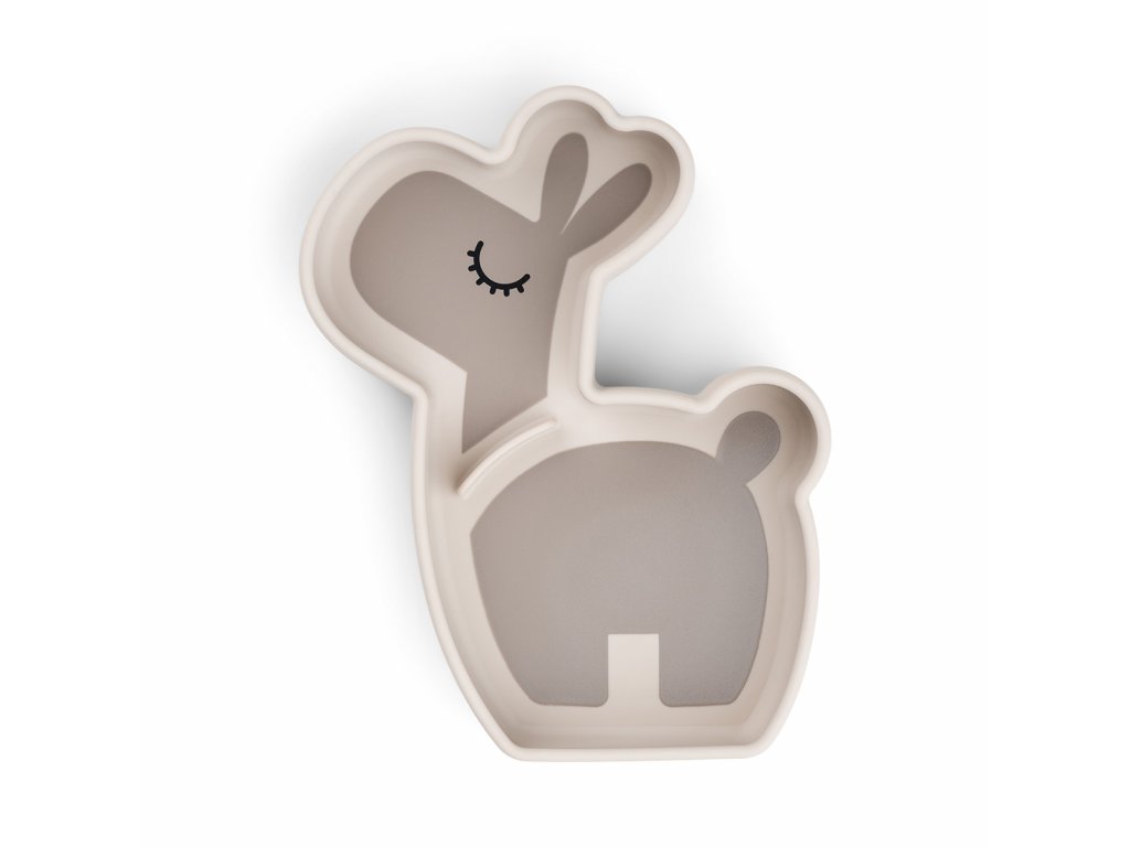 Silikonový talíř stick and stay Lalee - pískový