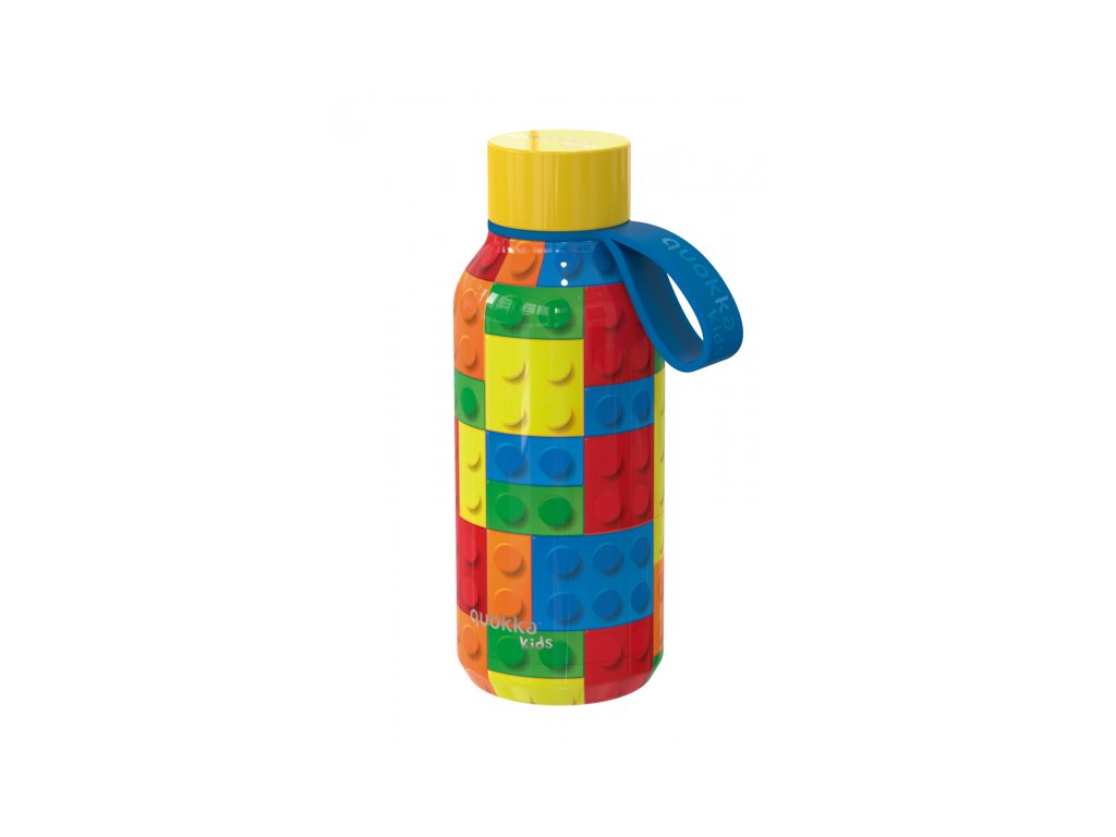 Nerezová termoláhev Solid Kids s poutkem Color Bricks 330 ml