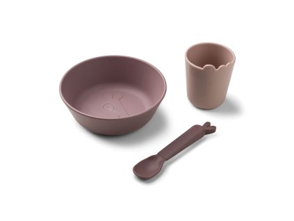 Kiddish první jídelní set - růžový