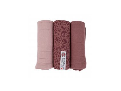 LODGER Swaddler Flower Tribe 3balení 70 x 70 cm Rosewood