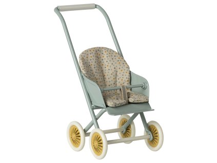 Maileg - Kočárek - Mint - žlutá kolečka