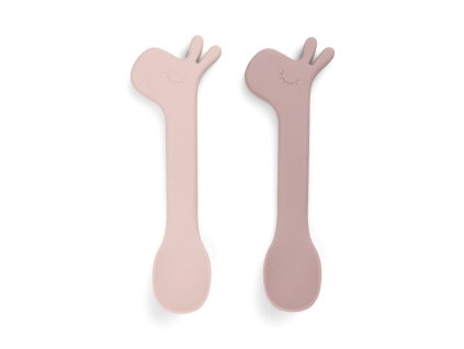 Silikonové lžičky Lalee 2ks - růžové