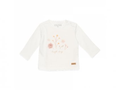 Triko dlouhý rukáv Květiny White vel. 80
