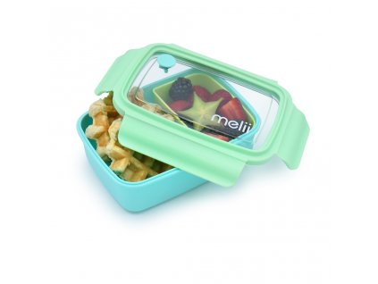 Bento Box krabička na svačinu 880 ml - Modrá