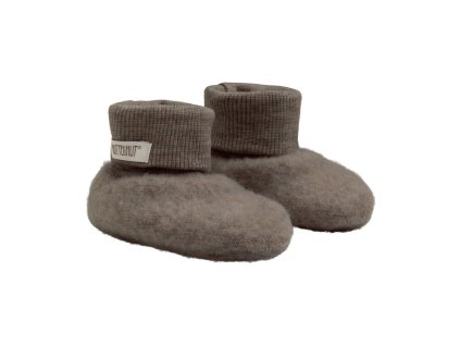 HUTTELiHUT - Capáčky z merino vlny - Hnědé