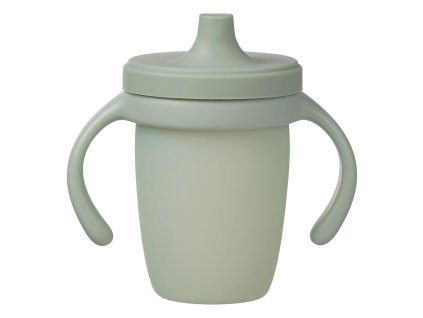 Silikonový hrneček s pítkem 240 ml - Zelený