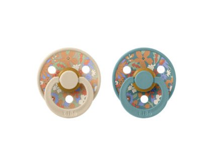 BIBS x Liberty Colour okruhle cumliky z prirodneho kaucuku 2ks velkost 2 June Blossom Vanilla HushMix 12021103 5713795261826 300x300