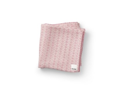 7333222023759 30350205423NA Bamboo Muslin Blanket Embroidery Anglais Pink