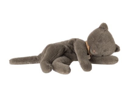 Maileg - Spící hebké koťátko - medium - Grey