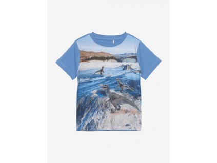 Minymo - Chlapecké tričko s krátkým rukávem - Světle modrý dino