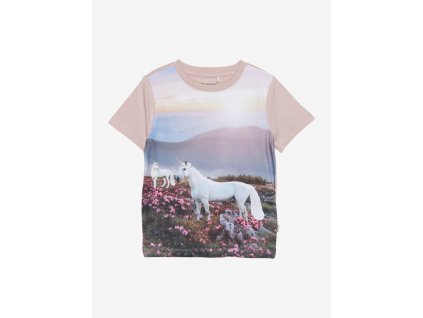 Minymo - Dívčí tričko s krátkým rukávem - Jednorožci na louce