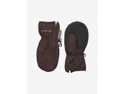 Enfant - Zimní zateplené palčáky se zipem - Coffee Bean - vel.6-12M