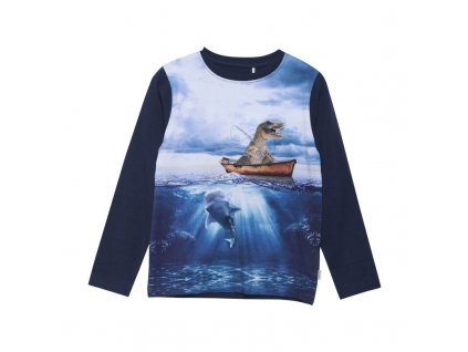 Minymo - Chlapecké tričko - Dino rybář
