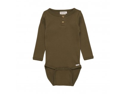 Minymo - Žebrované body - Dark Olive