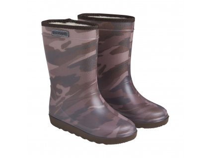 EnFant - Zateplené dětské holínky - Chestnut Camo -vel.21,22,23