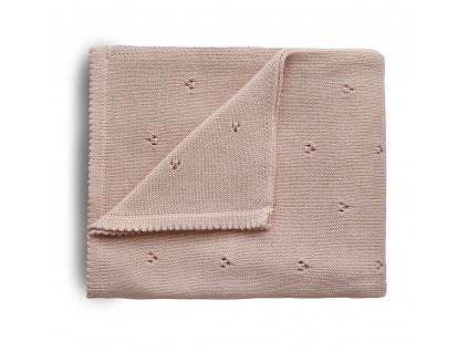 Mushie - Pletená dětská deka z organické bavlny