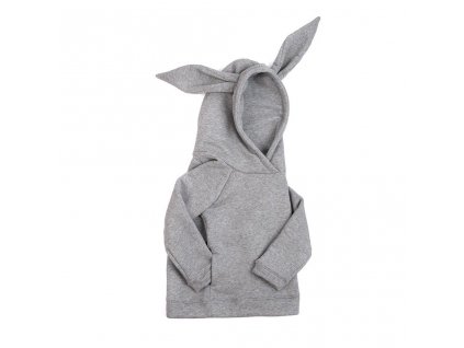 Mimilove - Dětská mikina králíček - Šedý melír