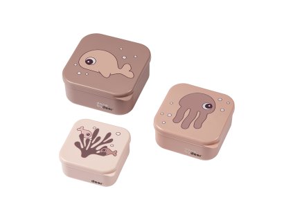 Svačinový box Sea friends 3ks - Powder