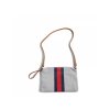 Pouzdro na zip s poutkem Grey Stripes Red/Blue