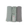 LODGER Swaddler Flower Tribe 3balení 70 x 70 cm Silt Green
